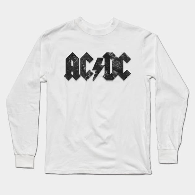 AC DC Vintage Distressed Long Sleeve T-Shirt by TheRelaxedWolf